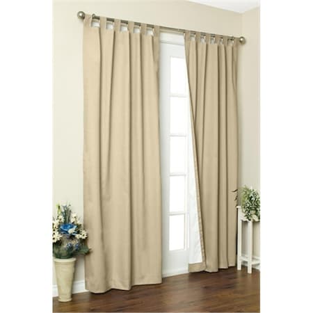 Commonwealth Home Fashions Thermalogic Insulated Solid Color Tab Top Curtain Pairs 160 x 84 in., Khaki 70292-153-758-160